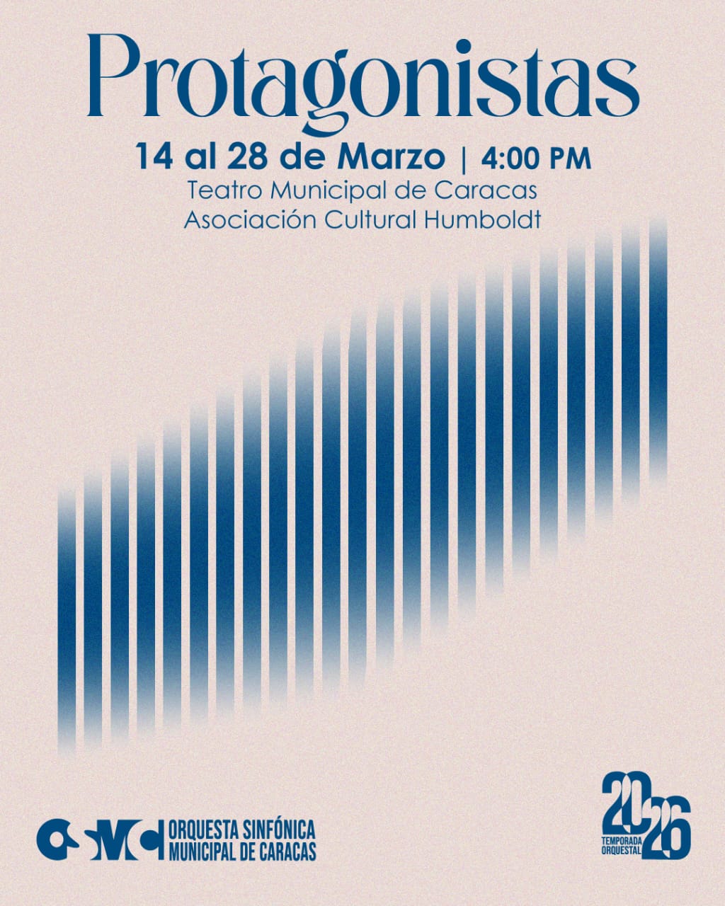 Ciclo PROTAGONISTAS de la Orquesta Sinfónica Municipal de Caracas con la profesora María Fernanda como solista en el programa "Espíritus del Rin"