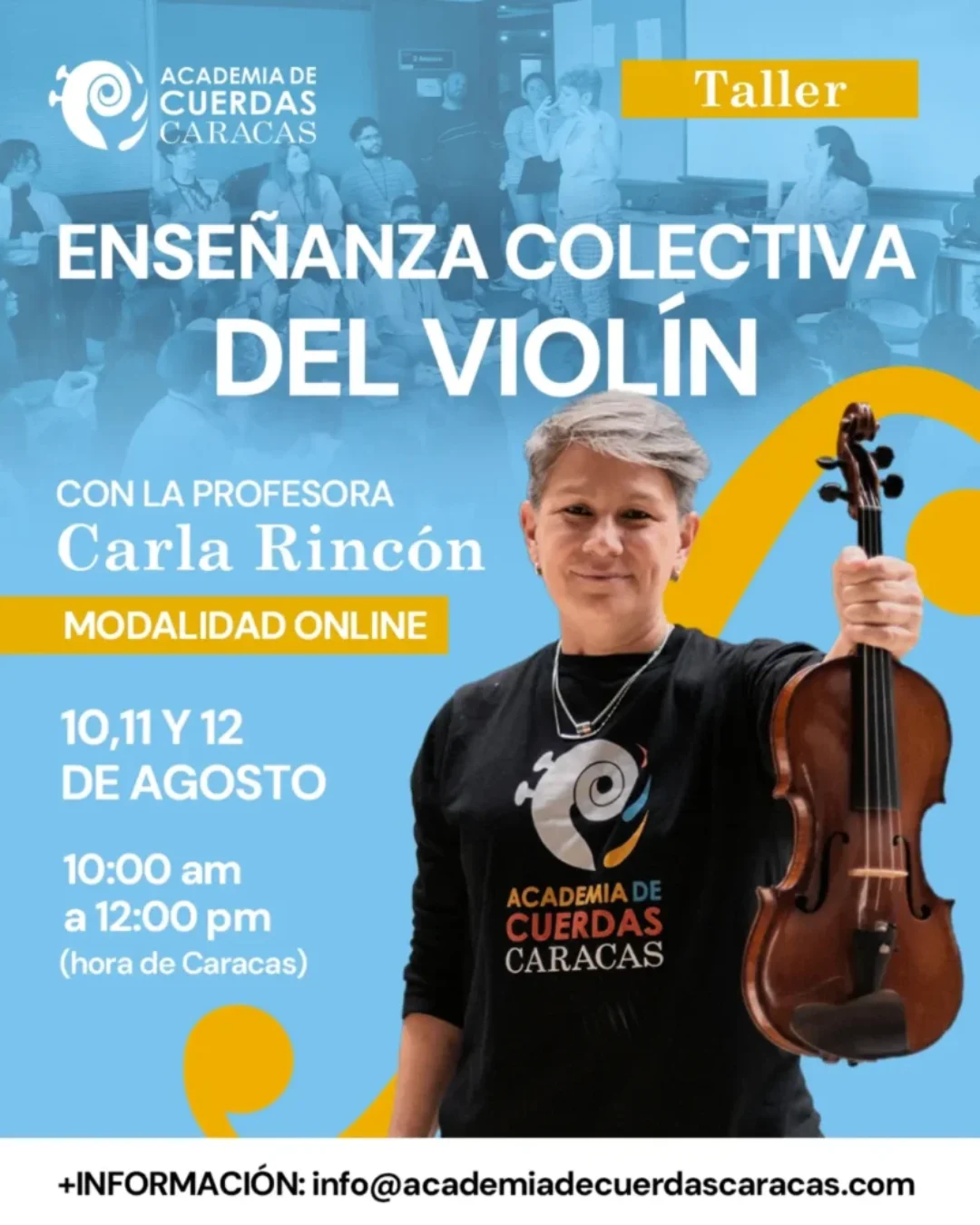 Taller: Enseñanza Colectiva del Violín con Carla Rincón (Modalidad Online)