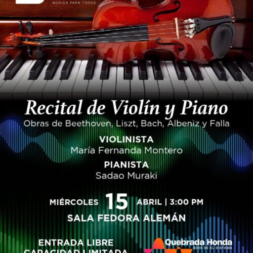 Recital de Violín y Piano: María Fernanda Montero y Sadao Muraki